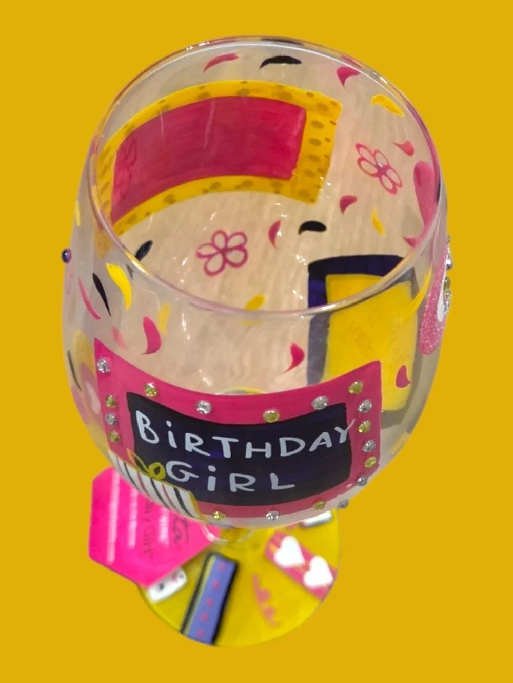 Lolita Birthday Girl Artisan Hand-painted Wine Glass